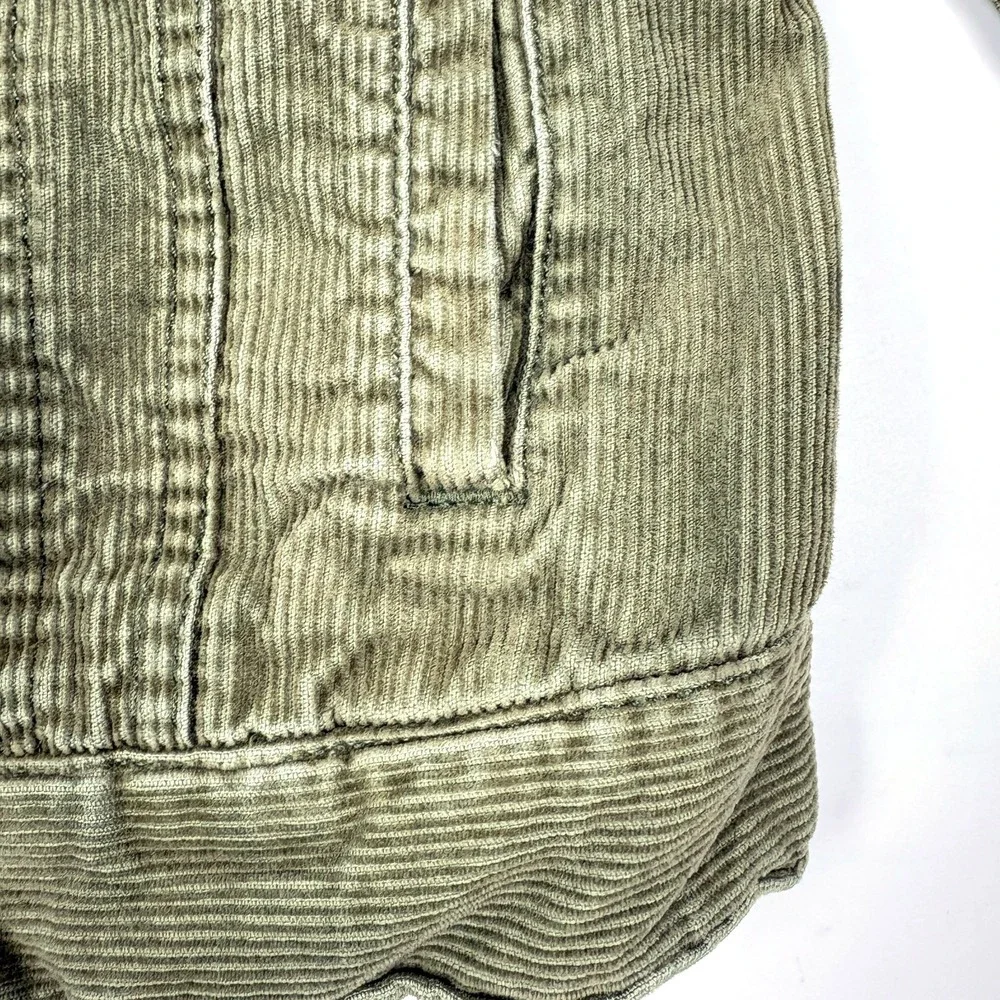 VTG Y2K Gap Kids Cat Print Corduroy Jacket Girls Sz S Olive Green‎ Cat Zipper
